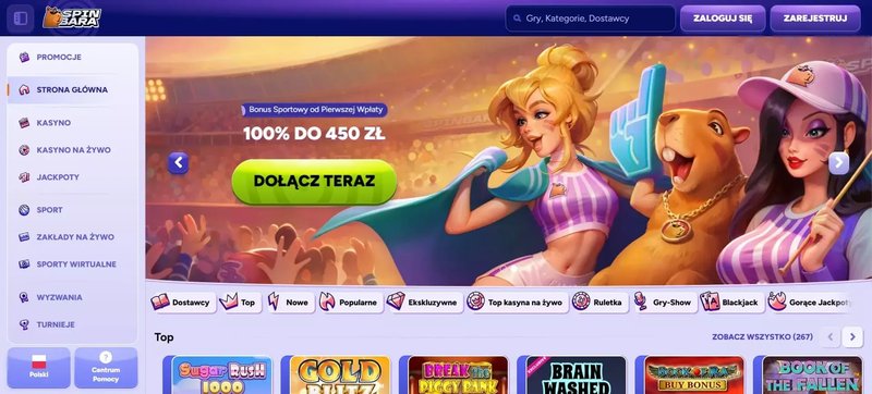 Darmowe kasyno Spinbara - Rewelacyjne bonusy i szeroki wybór gier